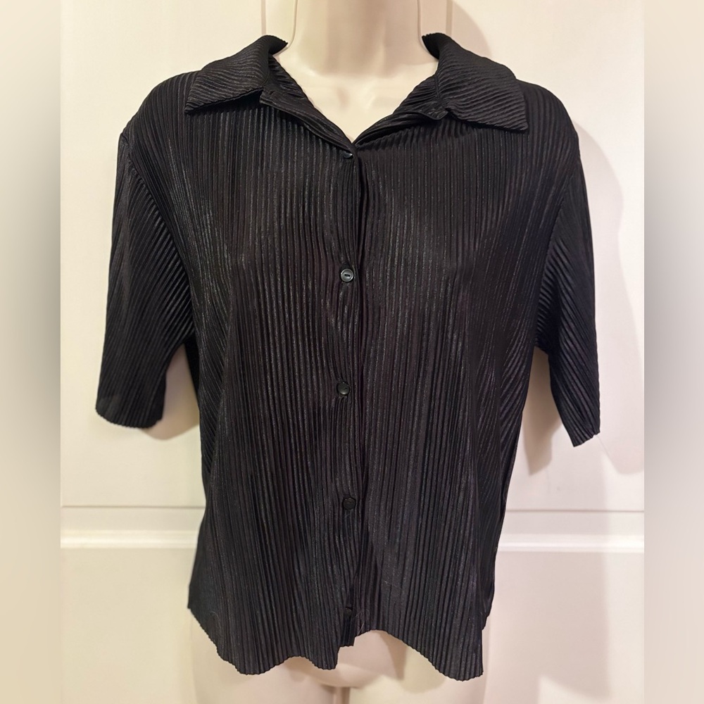 Rachel Zoe Black Textured Top
